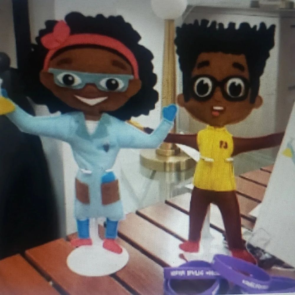 Sarah and PJ stuff felt characters 12x9